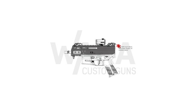B&T APC9 PRO Pistole 138mm / 5,4 zoll, 3-LUG und 1/2"-28 UNEF Standard M4 Adapter Sniper Grey