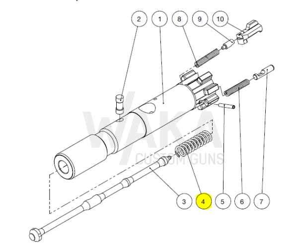 B&T Druckfeder zu Z&uuml;ndstift (gedrillt) zu APC223/300