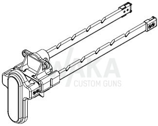 B&T Teleskopschulterst&uuml;tze f&uuml;r MP5K/SP5k, in 5 Positionen l&auml;ngenverstellbar, inklusive Puffer